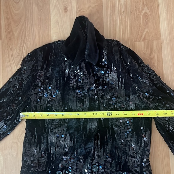 Anthropologie Black Sequin Blazer - Picture 9 of 16